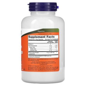 Thực phẩm bổ sung NOW Foods Psyllium Hush Caps 500 mg 200 Veg Capsules 733739059703