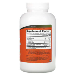 Thực phẩm bổ sung NOW Foods Psyllium Husk Caps 700 mg 360 Veg Capsules 733739059741