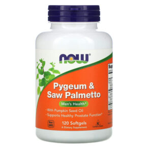 Thực phẩm chức năng NOW Foods Pygeum & Saw Palmetto 120 Softgels 733739047298