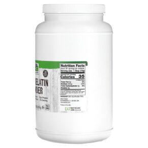 Thực phẩm bổ sung NOW Foods Real Food Beef Gelatin Powder 4 lbs (1.814 g) 733739065117
