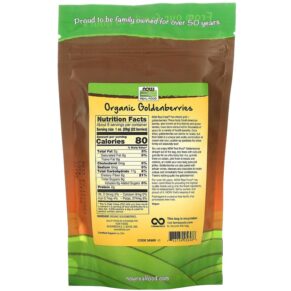 Thực phẩm bổ sung NOW Foods Real Food Certified Organic Golden Berries 8 oz (227 g) 733739056986