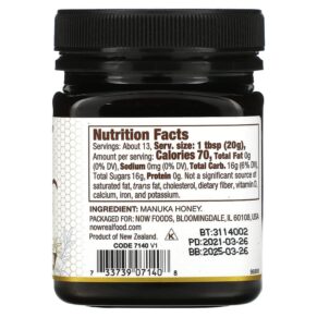 Thực phẩm bổ sung NOW Foods Real Food Manuka Honey MGO 250 8.8 oz (250 g) 733739071408