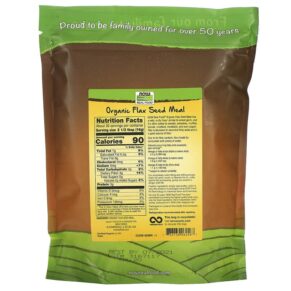 Thực phẩm bổ sung NOW Foods Real Food Organic Flax Seed Meal 1.4 lbs (624 g) 733739062567