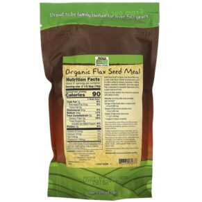 Thực phẩm bổ sung NOW Foods Real Food Organic Flax Seed Meal 12 oz (340 g) 733739062666