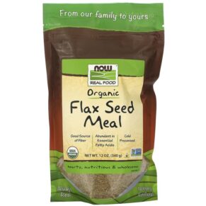 Thực phẩm chức năng NOW Foods Real Food Organic Flax Seed Meal 12 oz (340 g) 733739062666