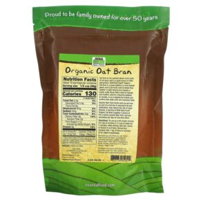 Thực phẩm bổ sung NOW Foods Real Food Organic Oat Bran 14 oz (397 g) 733739059512