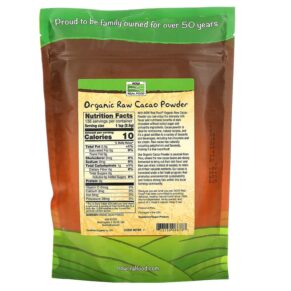 Thực phẩm bổ sung NOW Foods Real Food Organic Raw Cacao Powder 12 oz (340 g) 733739066787