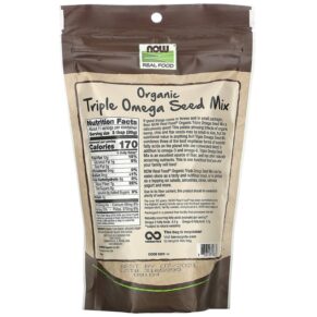 Thực phẩm bổ sung NOW Foods Real Food Organic Triple Omega Seed Mix 12 oz (340 g) 733739063236