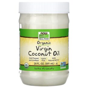 Thực phẩm chức năng NOW Foods Real Food Organic Virgin Coconut Oil 20 fl oz (591 ml) 733739017260