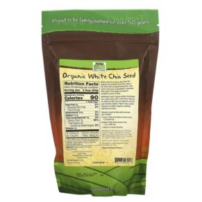 Thực phẩm bổ sung NOW Foods Real Food Organic White Chia Seed 1 lb (454 g) 733739062413