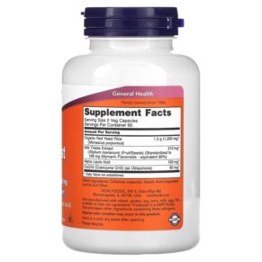 Thực phẩm bổ sung NOW Foods Red Yeast Rice 120 Veg Capsules 733739033345
