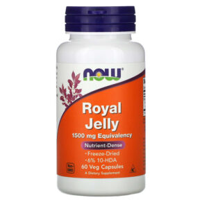 Thực phẩm chức năng NOW Foods Royal Jelly 1.500 mg 60 Veg Capsules 733739025654