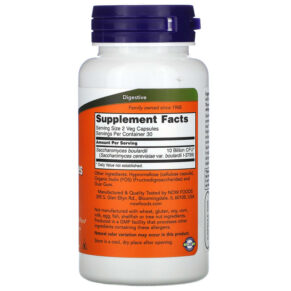 Thực phẩm bổ sung NOW Foods Saccharomyces Boulardii 5 Billion CFU 60 Veg Capsules 733739029348