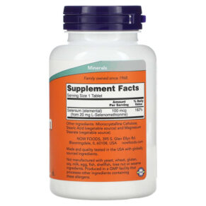 Thực phẩm bổ sung NOW Foods Selenium 100 mcg 250 Tablets 733739014825