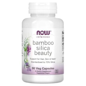 Thực phẩm chức năng NOW Foods Solutions Bamboo Silica Beauty 90 Veg Capsules 733739084040