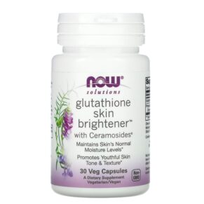Thực phẩm chức năng NOW Foods Solutions Glutathione Skin Brightener 30 Veg Capsules 733739033789