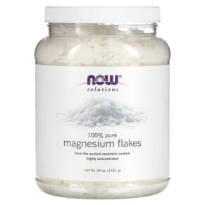 Thực phẩm chức năng NOW Foods Solutions Magnesium Flakes 100% Pure 54 oz (1531 g) 733739077387