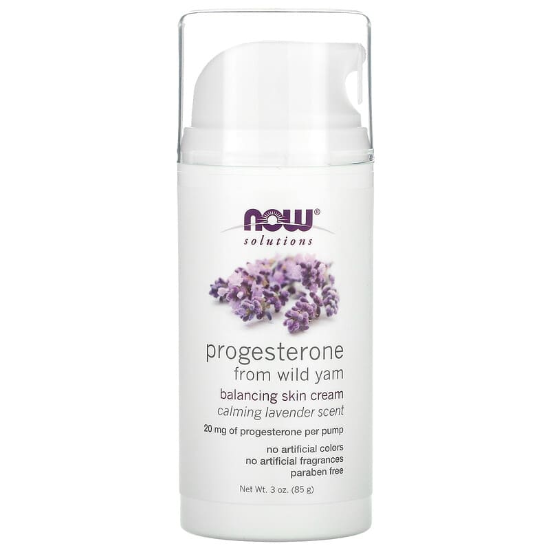 NOW Foods Solutions Progesterone from Wild Yam Balancing Skin Cream Calming Lavender 3 oz (85 g) 8 Thực phẩm chức năng NOW Foods Solutions Progesterone from Wild Yam Balancing Skin Cream Calming Lavender 3 oz (85 g) 733739033468