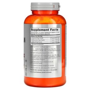 Thực phẩm bổ sung NOW Foods Sports Branched-Chain Amino Acid Powder 12 oz (340 g) 733739002136