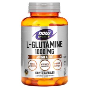 Thực phẩm chức năng NOW Foods Sports L-Glutamine Double Strength 1.000 mg 120 Veg Capsules 733739000941