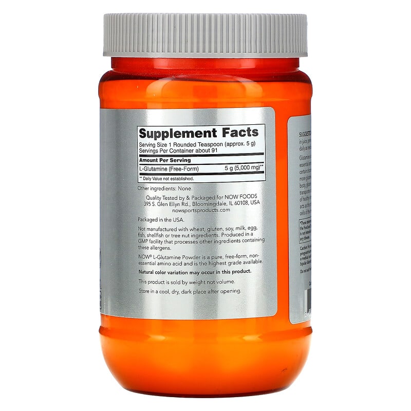 NOW Foods Sports L-Glutamine Powder 1 lbs (454 g) 2 Thực phẩm bổ sung NOW Foods Sports L-Glutamine Powder 1 lbs (454 g) 733739002211