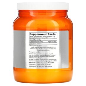 NOW Foods Sports L-Glutamine Powder 2.2 lbs (1 kg) 3 Thực phẩm bổ sung NOW Foods Sports L-Glutamine Powder 2.2 lbs (1 kg) 733739002228