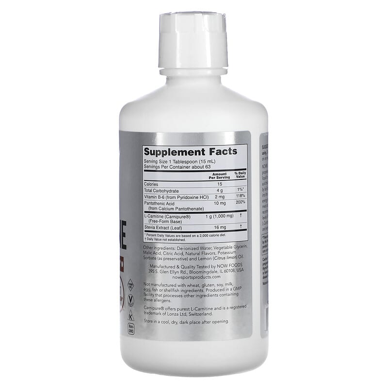 NOW Foods Sports Liquid L-Carnitine Citrus 1.000 mg 32 fl oz (946 ml) 2 Thực phẩm bổ sung NOW Foods Sports Liquid L-Carnitine Citrus 1.000 mg 32 fl oz (946 ml) 733739000699