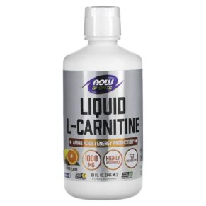 Thực phẩm chức năng NOW Foods Sports Liquid L-Carnitine Citrus 1.000 mg 32 fl oz (946 ml) 733739000699