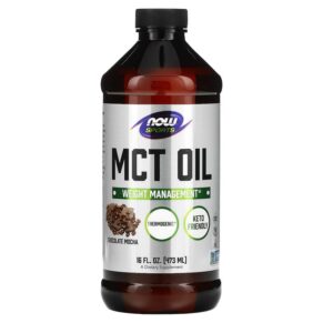 Thực phẩm chức năng NOW Foods Sports MCT Oil Chocolate Mocha 16 fl oz (473 ml) 733739022172