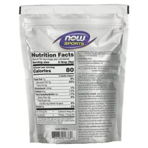 Thực phẩm bổ sung NOW Foods Sports MCT Powder with Whey Protein Unflavored 1 lb (454 g) 733739017369