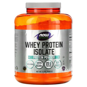 Thực phẩm chức năng NOW Foods Sports Whey Protein Isolate Unflavored 5 lbs (2.268 g) 733739021748
