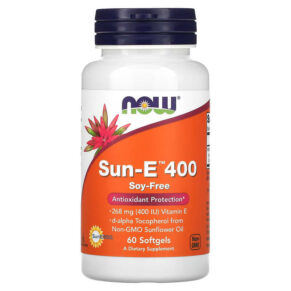 Thực phẩm chức năng NOW Foods Sun-E 400 268 mg (400 IU) 60 Softgels 733739009357