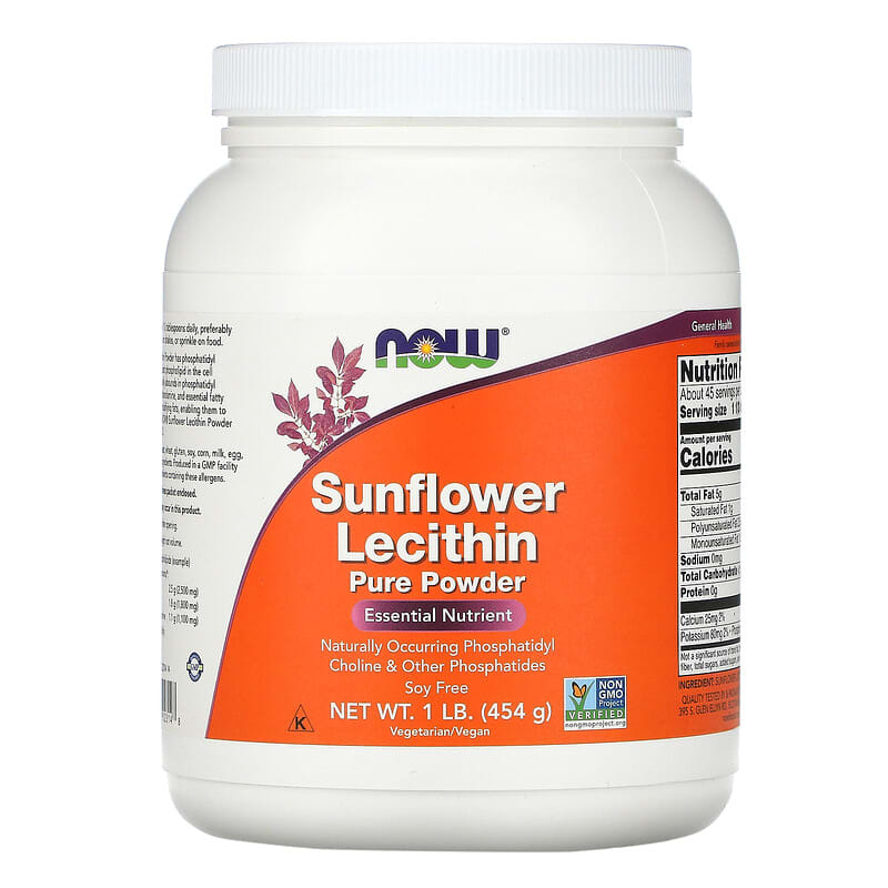 NOW Foods Sunflower Lecithin Pure Powder 1 lb (454 g) 8 Thực phẩm chức năng NOW Foods Sunflower Lecithin Pure Powder 1 lb (454 g) 733739023148