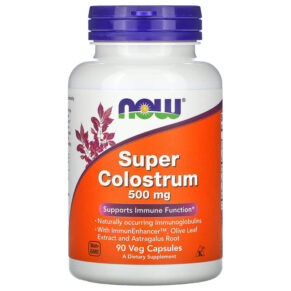 Thực phẩm chức năng NOW Foods Super Colostrum 500 mg 90 Veg Capsules 733739032324