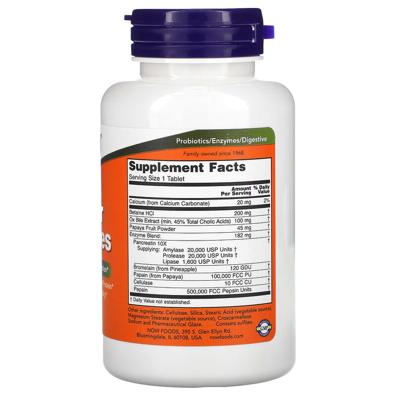 NOW Foods Super Enzymes 90 Tablets 2 Thực phẩm bổ sung NOW Foods Super Enzymes 90 Tablets 733739029607