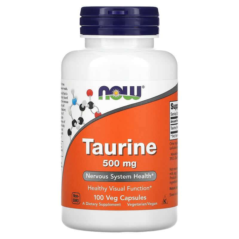 NOW Foods Taurine 500 mg 100 Veg Capsules 8 Thực phẩm chức năng NOW Foods Taurine 500 mg 100 Veg Capsules 733739001405