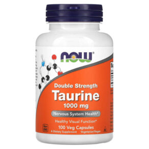 Thực phẩm chức năng NOW Foods Taurine Double Strength 1.000 mg 100 Veg Capsules 733739001429