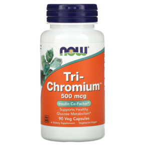 Thực phẩm chức năng NOW Foods Tri-Chromium 500 mcg 90 Veg Capsules 733739014283