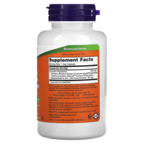Thực phẩm bổ sung NOW Foods Turmeric Curcumin Phytosome With Meriva 60 Veg Capsules 733739046420