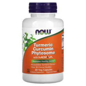 Thực phẩm chức năng NOW Foods Turmeric Curcumin Phytosome With Meriva 60 Veg Capsules 733739046420