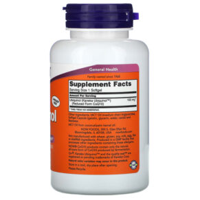 Thực phẩm bổ sung NOW Foods Ubiquinol 100 mg 120 Softgels 733739031433