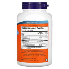 Thực phẩm bổ sung NOW Foods Ultra Omega-3 500 EPA / 250 DHA 180 Fish Softgels 733739016652