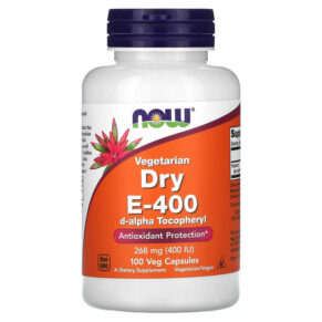 Thực phẩm chức năng NOW Foods Vegetarian Dry E-400 268 mg (400 IU) 100 Veg Capsules 733739008503
