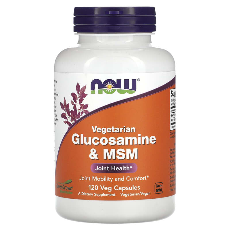 NOW Foods Vegetarian Glucosamine & MSM 120 Veg Capsules 8 Thực phẩm chức năng NOW Foods Vegetarian Glucosamine & MSM 120 Veg Capsules 733739031303