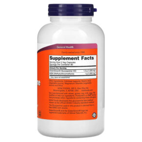 Thực phẩm bổ sung NOW Foods Vegetarian Glucosamine & MSM 240 Veg Capsules 733739031310