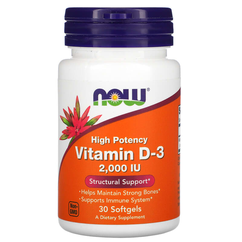 NOW Foods Vitamin D-3 50 mcg (2.000 IU) 30 Softgels 8 Thực phẩm chức năng NOW Foods Vitamin D-3 50 mcg (2.000 IU) 30 Softgels 733739003553