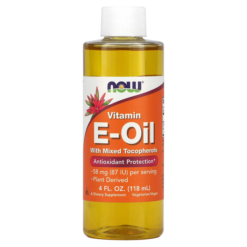 NOW Foods Vitamin E-Oil with Mixed Tocopherols 4 fl oz (118 ml) 8 Thực phẩm chức năng NOW Foods Vitamin E-Oil with Mixed Tocopherols 4 fl oz (118 ml) 733739009302