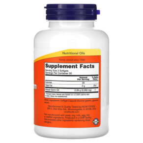 Thực phẩm bổ sung NOW Foods Wheat Germ Oil 1.130 mg 100 Softgels 733739018700