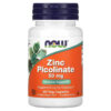 Thực phẩm chức năng NOW Foods Zinc Picolinate 50 mg 60 Veg Capsules 733739015501