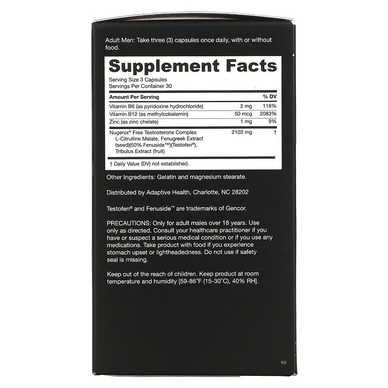Nugenix Free Testosterone Booster 90 Capsules 2 Thực phẩm bổ sung Nugenix Free Testosterone Booster 90 Capsules 855710002093